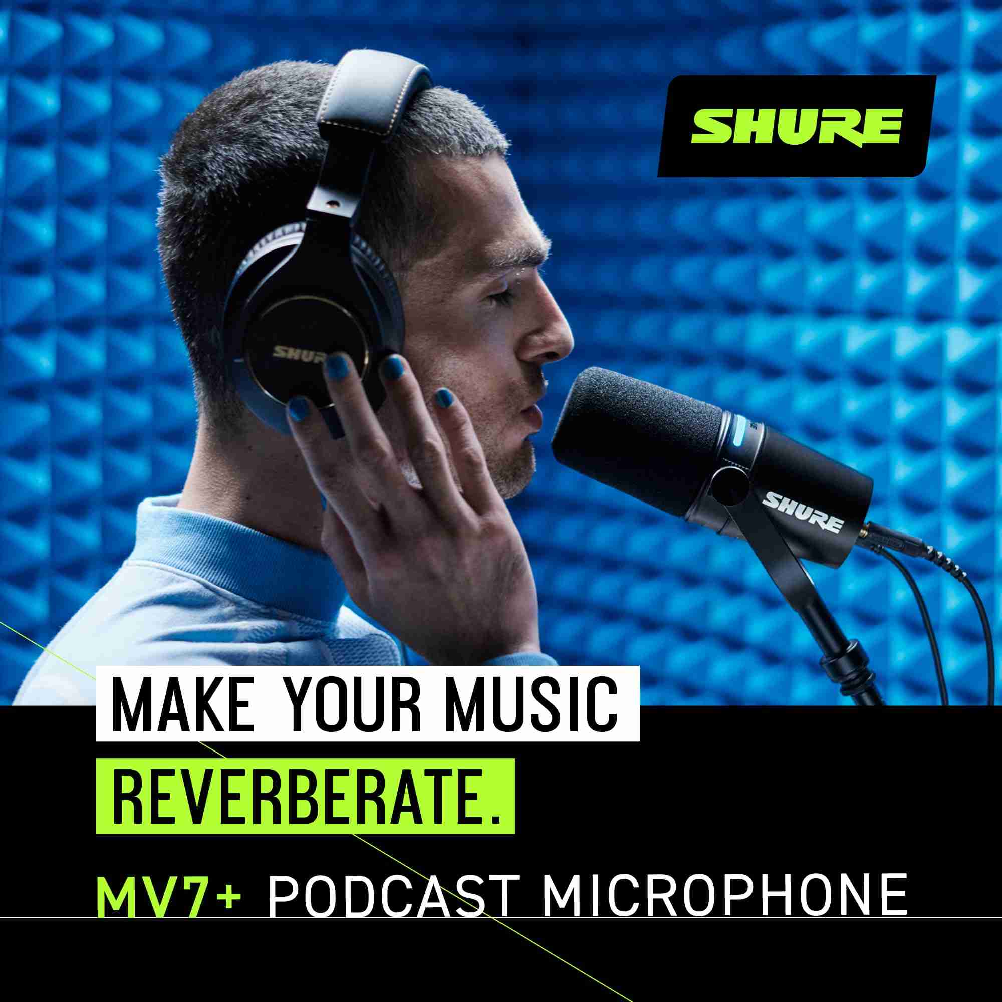 Shure MV7+ Hybrid USB/XLR Dynamic Podcast Microphone (Black) 4