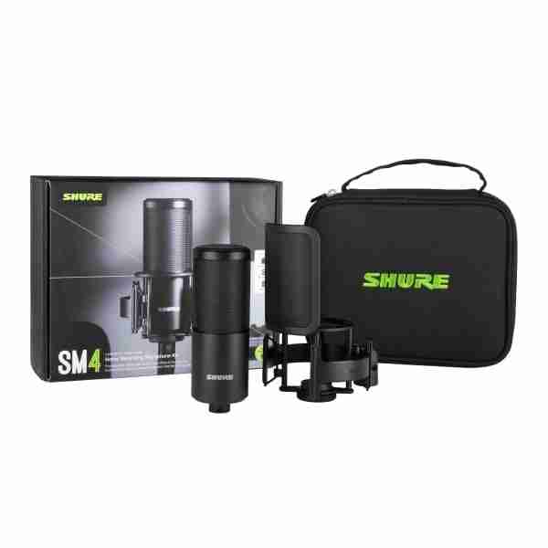 Shure SM4-K-KIT Condenser Microphone Home Recording Kit with Shock Mount and Case 2