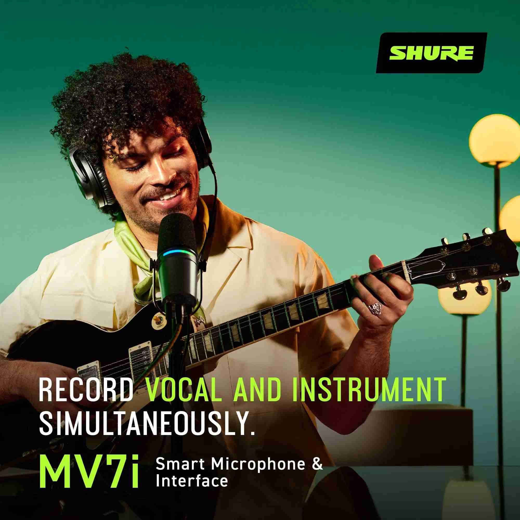Shure MV7i Hybrid USB/XLR Dynamic Podcast Microphone for Streaming and Recording 8