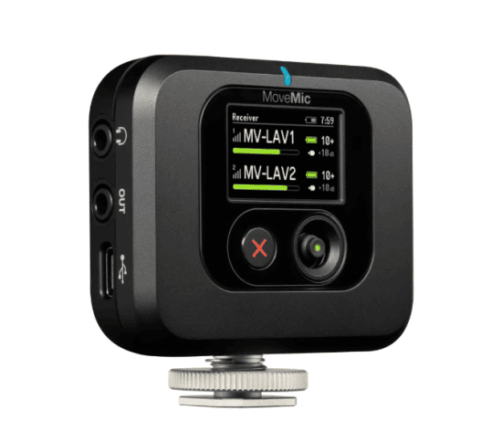 Shure MV-R-Z6 MoveMic مستقبل لاسلكي يُثبّت على الكاميرا لكاميرات DSLR والحواسيب 2