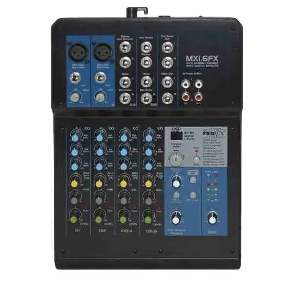 Unistar MXi.6FX 6-Channel Analog Mixer with 24-bit Digital Effects