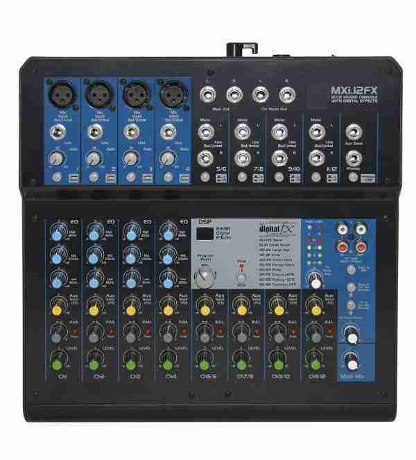 Unistar MXi.12FX 12-Channel Analog Mixer with 24-bit Digital Effects 3