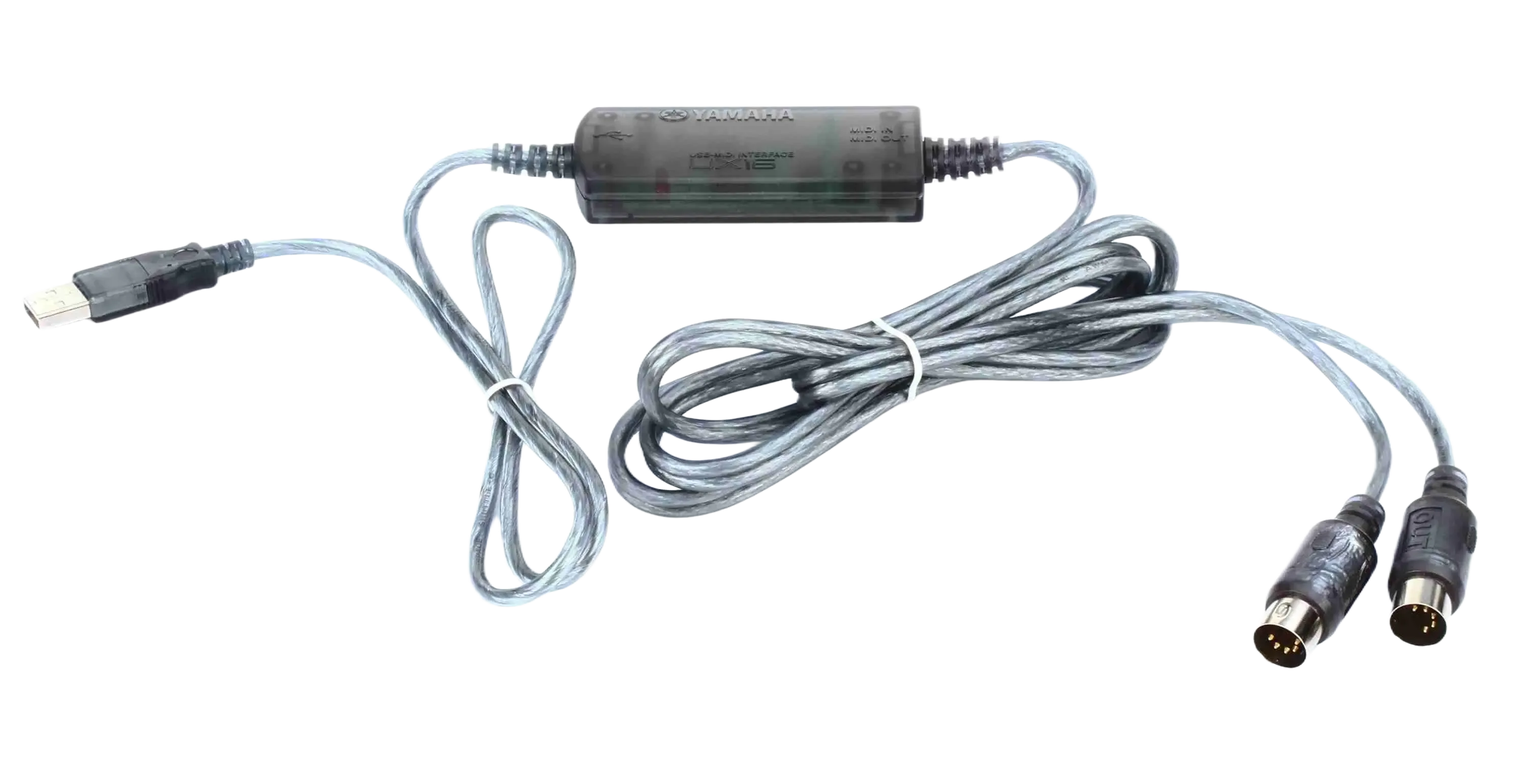 Yamaha UX-16 USB MIDI Interface Cable | 1-in/1-out 16-Channel MIDI to USB Adapter 2