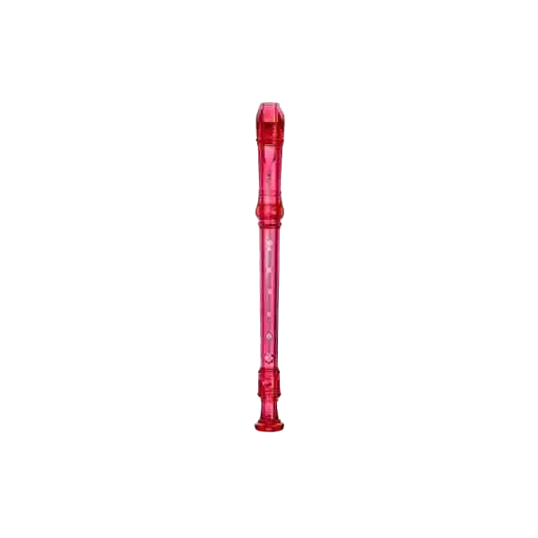 Yamaha YRS-20B Soprano Recorder with Baroque Fingering, Key of C, Translucent Pink