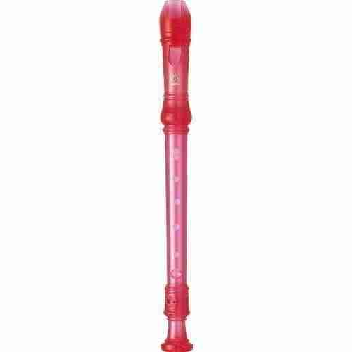 Yamaha YRS-20GP Soprano Recorder, German Fingering, Key of C - Translucent Pink 2