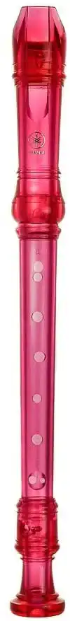 Yamaha YRS-20GP Soprano Recorder, German Fingering, Key of C - Translucent Pink 3