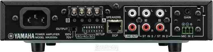 Yamaha MA2030a Compact 2-Channel Mixer Amplifier with Lo-Z/Hi-Z Switching 10