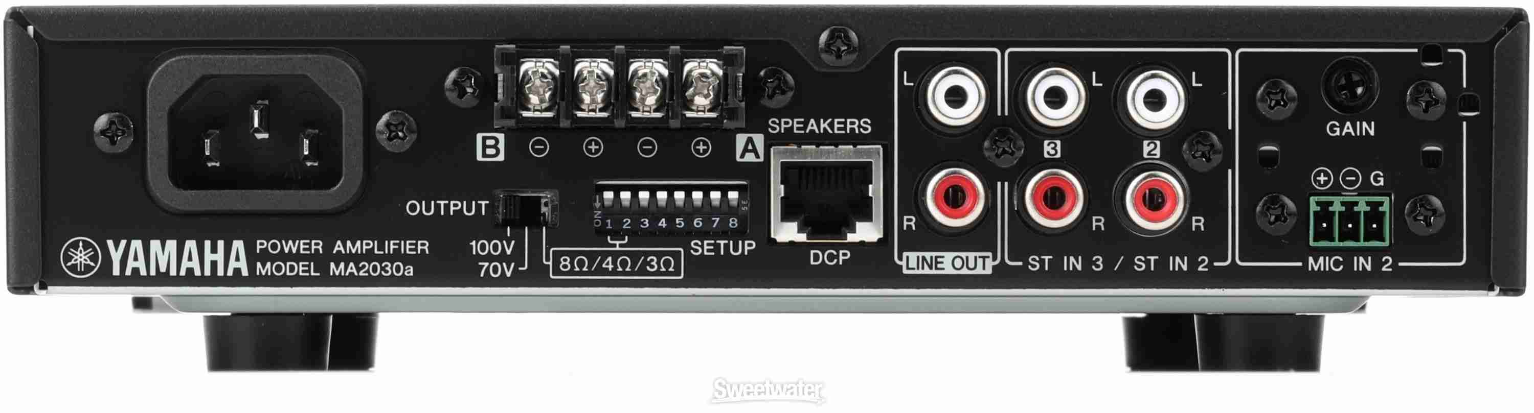 Yamaha MA2030a Compact 2-Channel Mixer Amplifier with Lo-Z/Hi-Z Switching 8