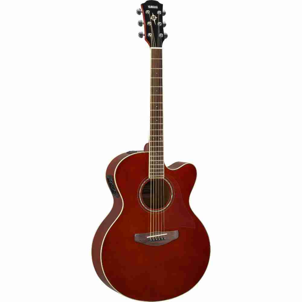 Yamaha CPX600 Medium Jumbo Cutaway Acoustic-Electric Guitar, Root Beer 3