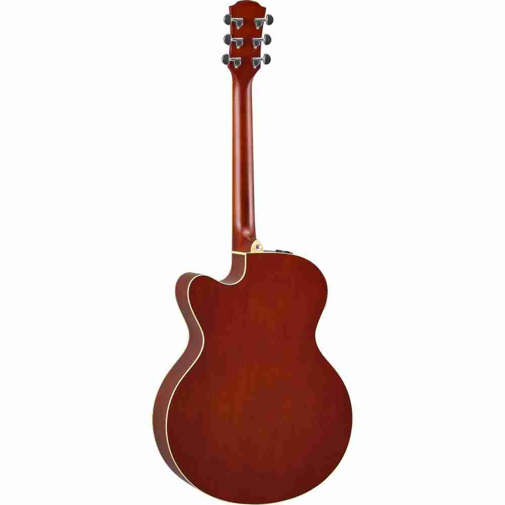 Yamaha CPX600 Medium Jumbo Cutaway Acoustic-Electric Guitar, Root Beer 4