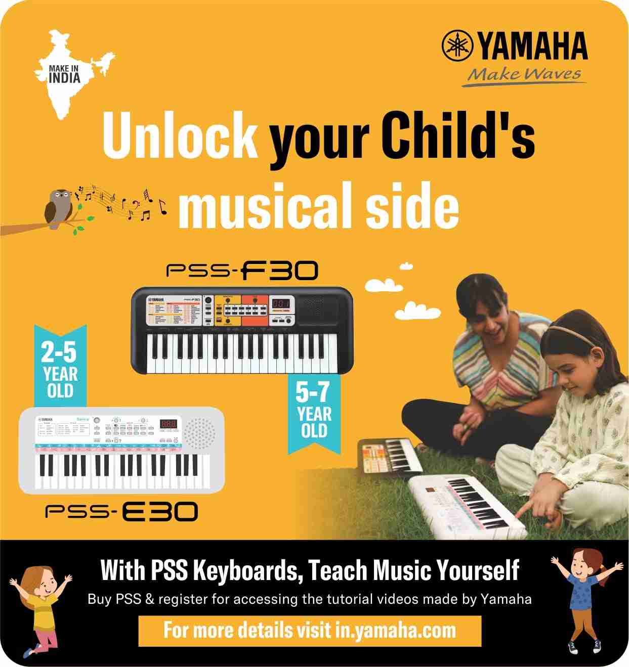Yamaha PSS-F30 37-Key Mini Portable Keyboard for Kids, Black 10