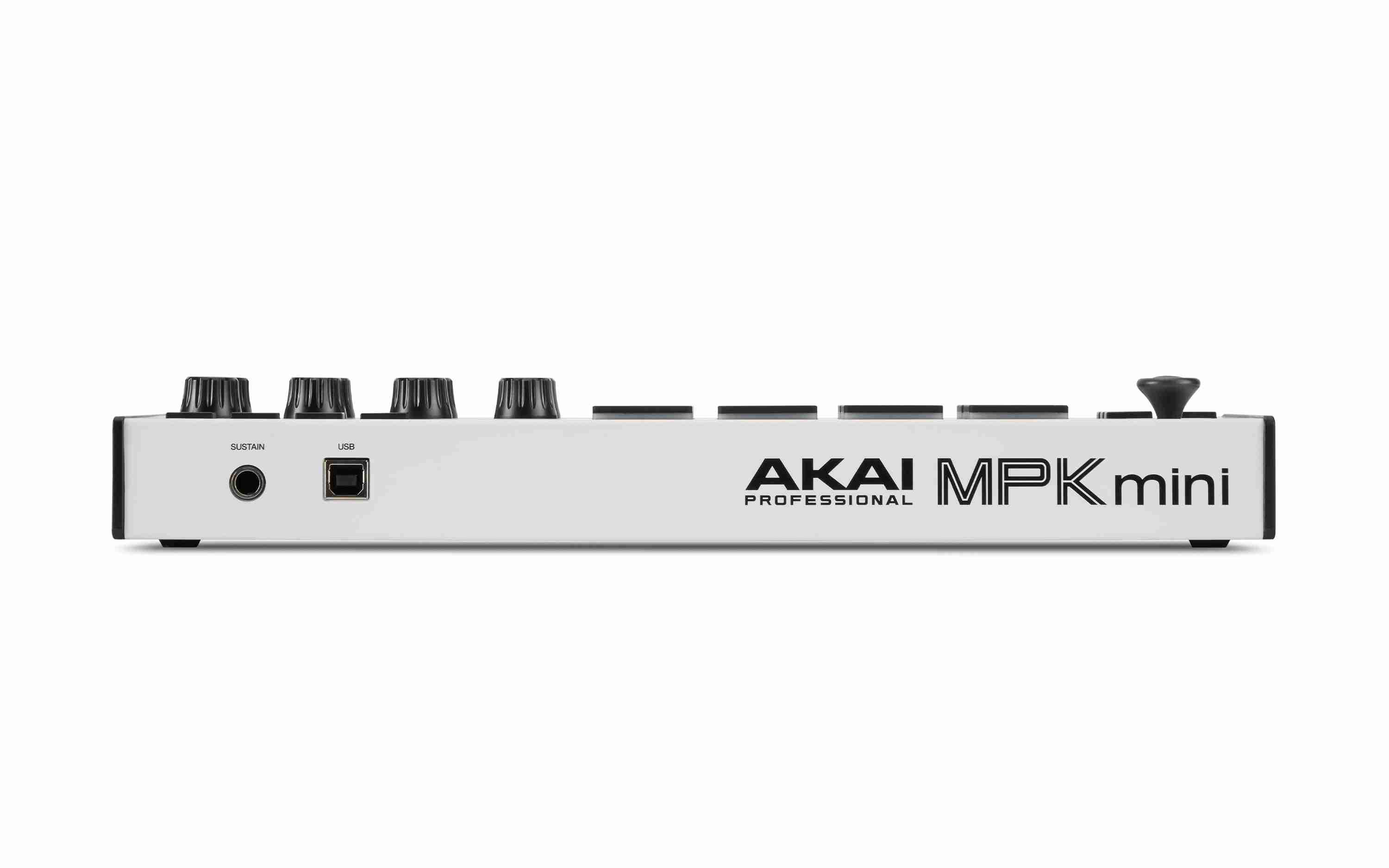 Akai Professional MPK Mini MK3 وحدة تحكم لوحة مفاتيح USB MIDI بـ 25 مفتاحًا باللون الأبيض 7
