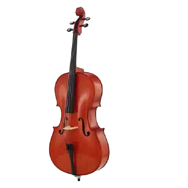 طقم تشيلو صوتي Yamaha VC5S مقاس 1/2 للطلاب | تشطيب يدوي، وجه من التنوب، مع قوس وحقيبة وصمغ 1