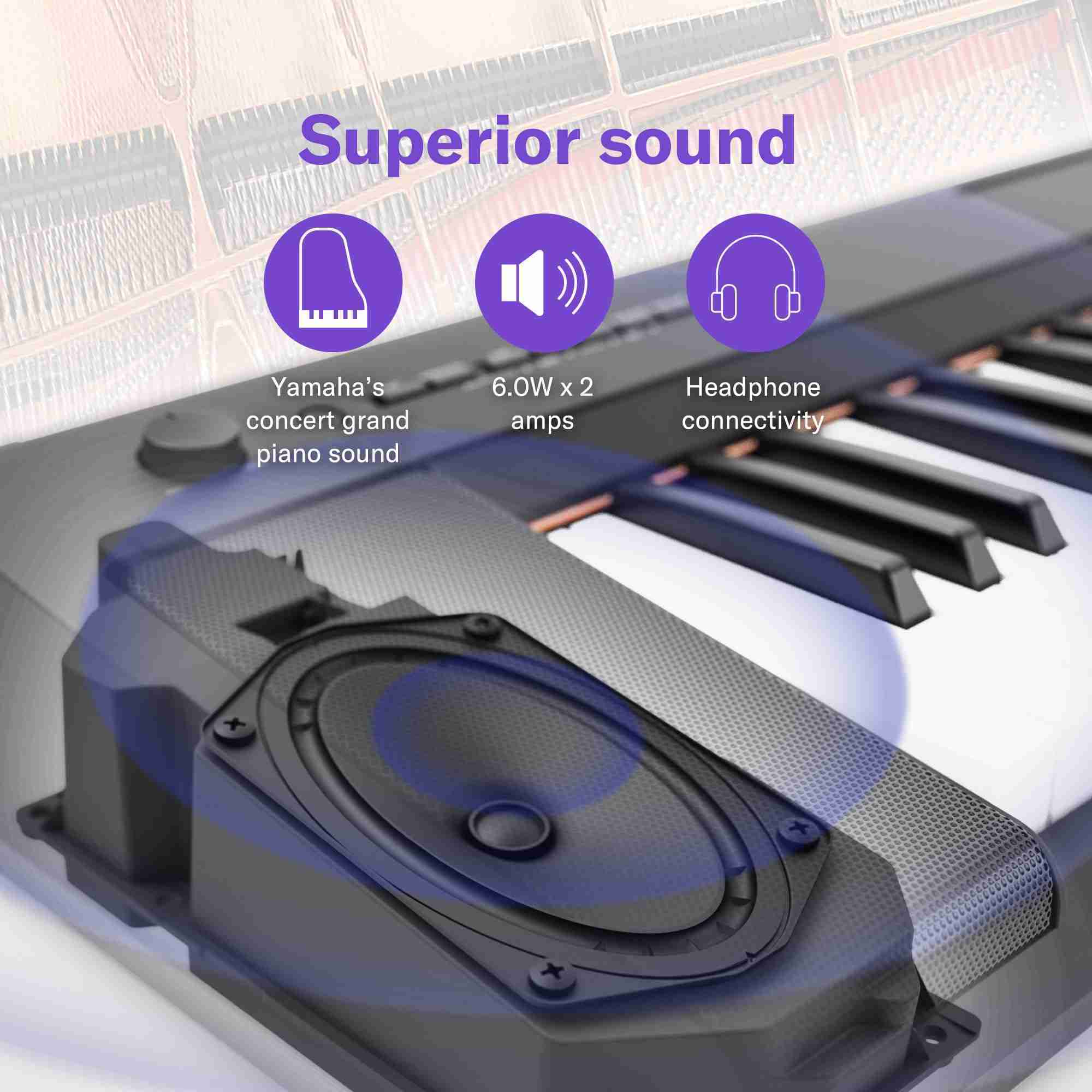 بيانو رقمي محمول Yamaha NP-15 Piaggero بـ 61 مفتاحًا - أسود 4