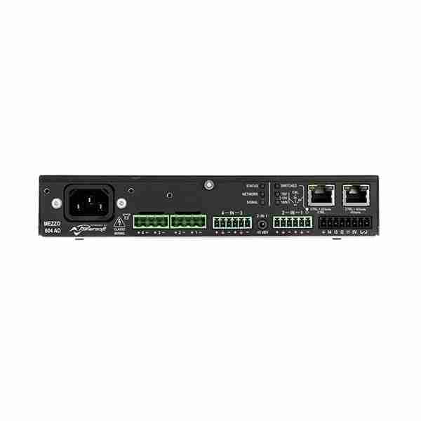 مضخم صوت Powersoft Mezzo 604 A رباعي القنوات بقوة 600W مدمج للتركيبات الثابتة مع DSP وAES67 2