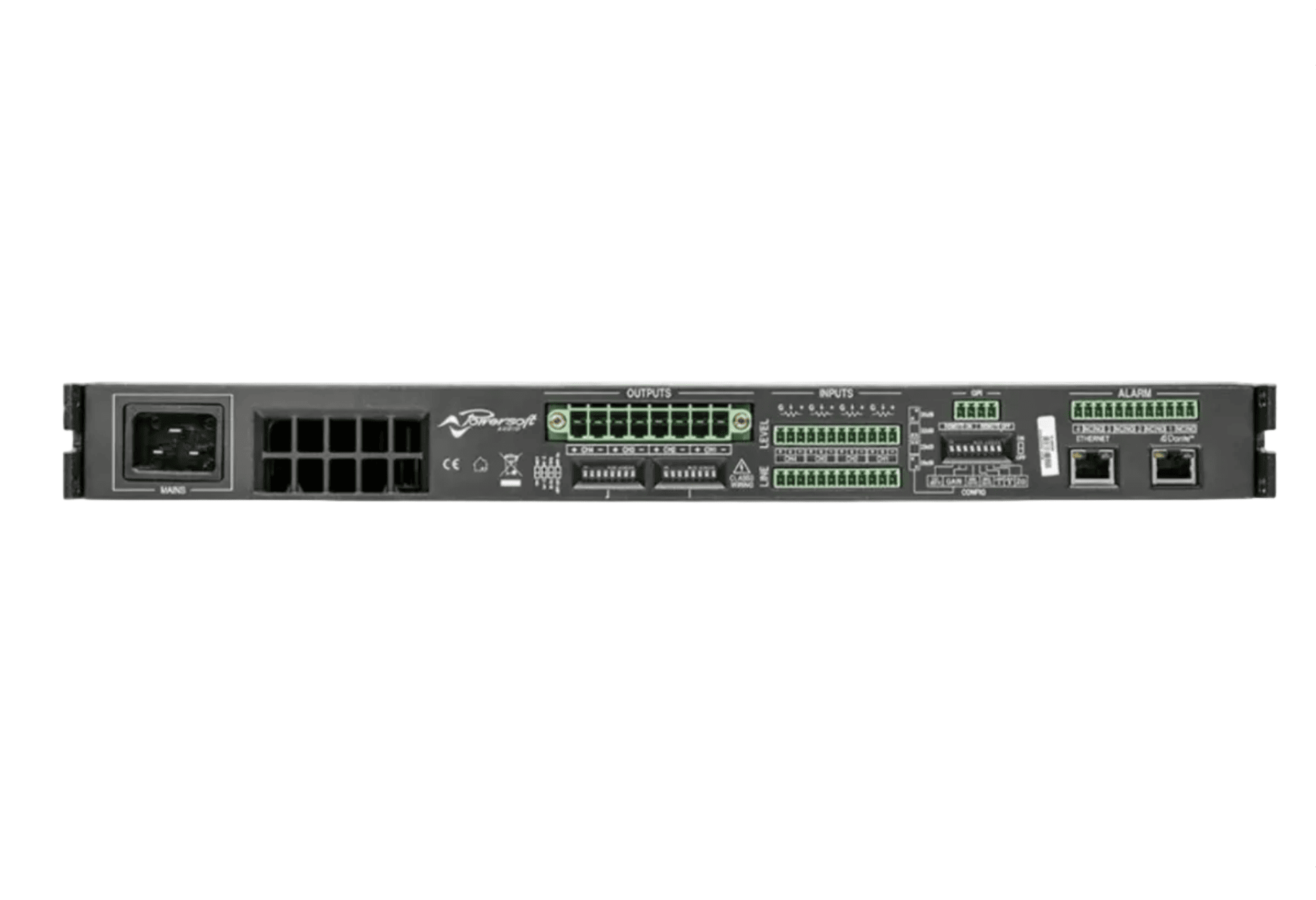 Powersoft Quattrocanali 1204 DSP+D 4-Channel 1200W Installation Amplifier with Dante 2
