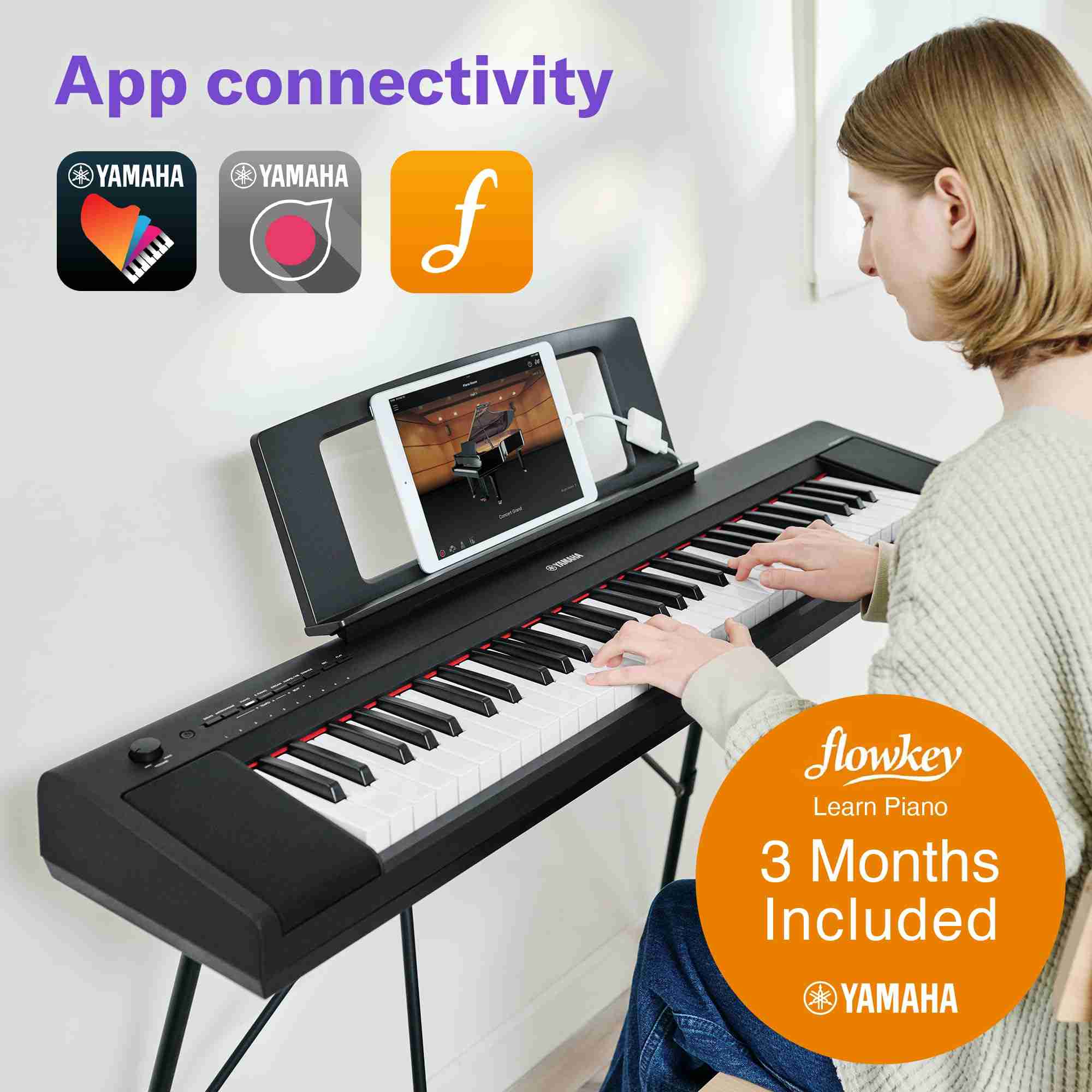 Yamaha NP-35 Piaggero 76-Key Portable Digital Keyboard, Black 4