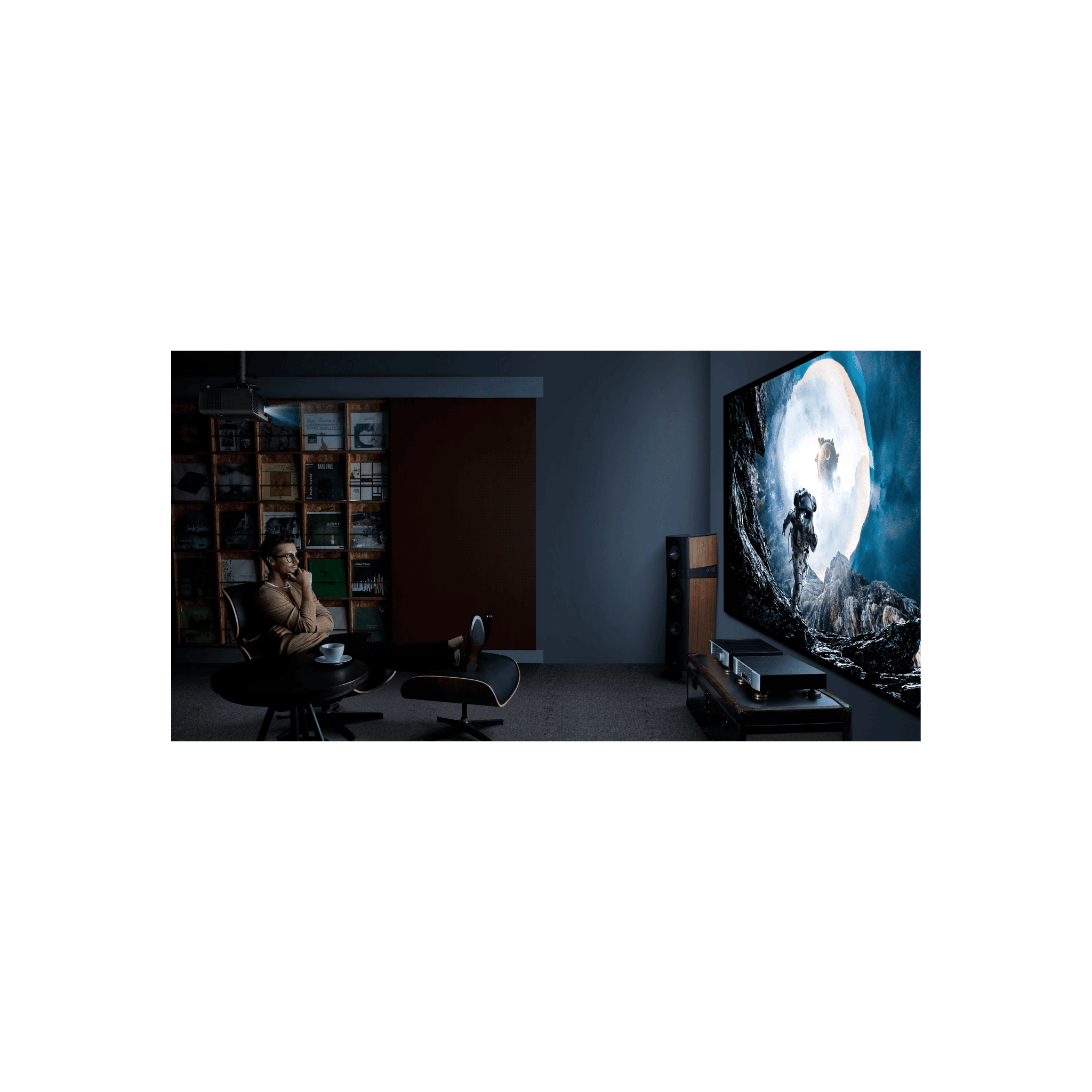 بروجكتر LED ذكي BenQ W4100i بدقة 4K وتقنية HDR مع تغطية 100% لنطاق DCI-P3 و Android TV 6