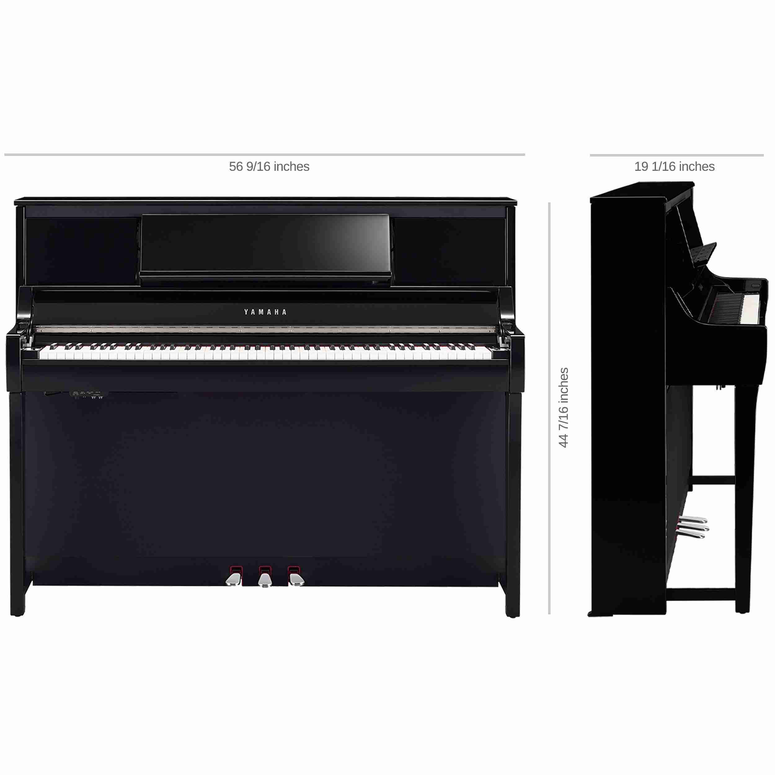 Yamaha Clavinova CSP-295 88-Key Weighted Digital Piano with Bench, Black 3