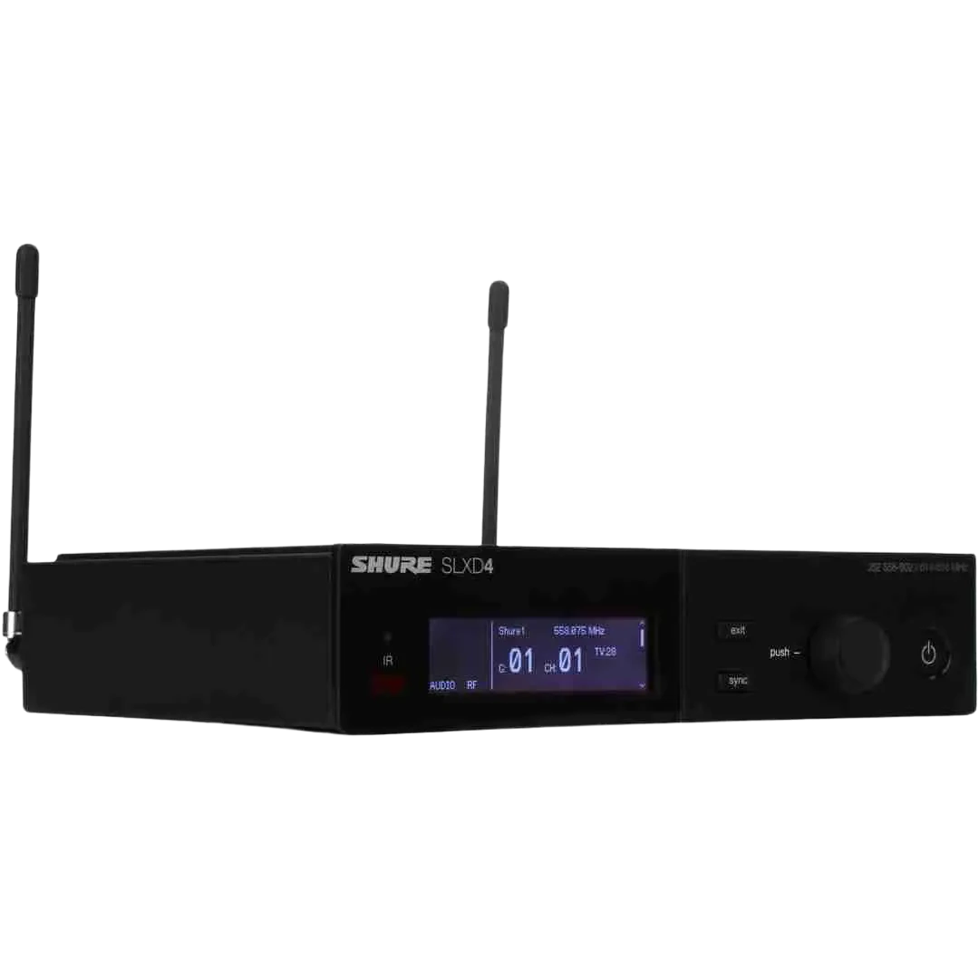 Shure SLXD4 Single-Channel Digital Wireless Receiver for SLX-D Systems (J53 Band)