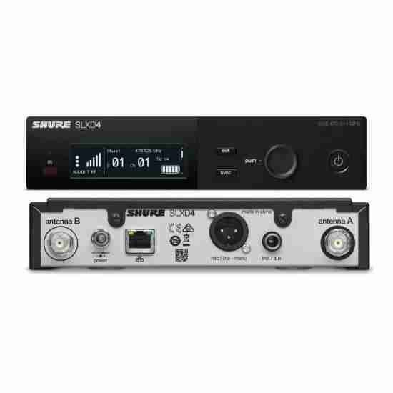 Shure SLXD4 Single-Channel Digital Wireless Receiver for SLX-D Systems (J53 Band) 2