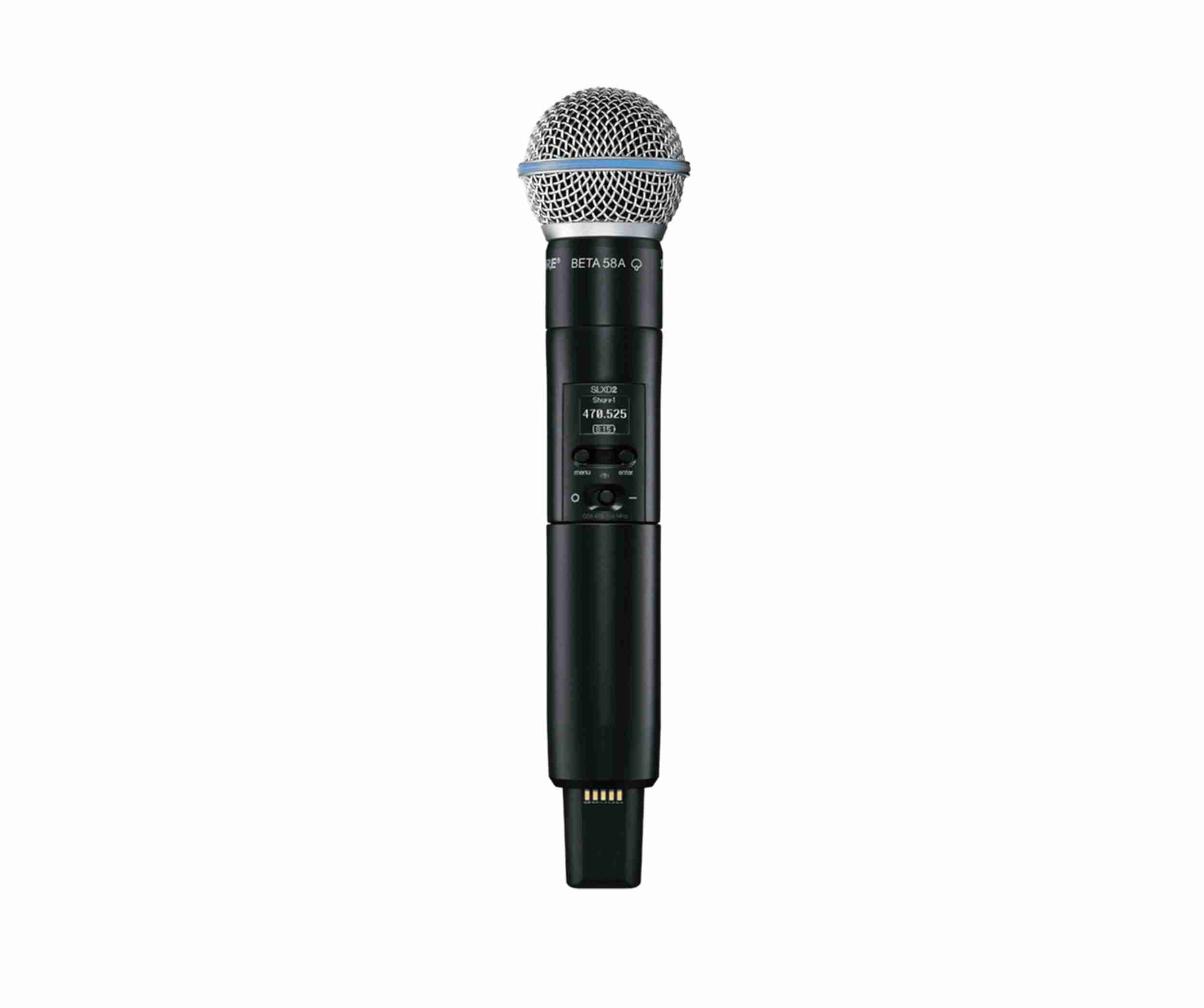 Shure SLXD2/B58-J53 Wireless Handheld Microphone Transmitter with Beta 58A Capsule (J53 Band) 2