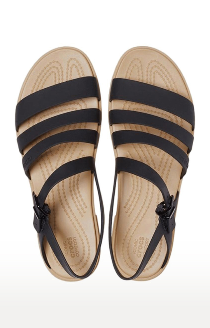 Women's Black Solid Sandals