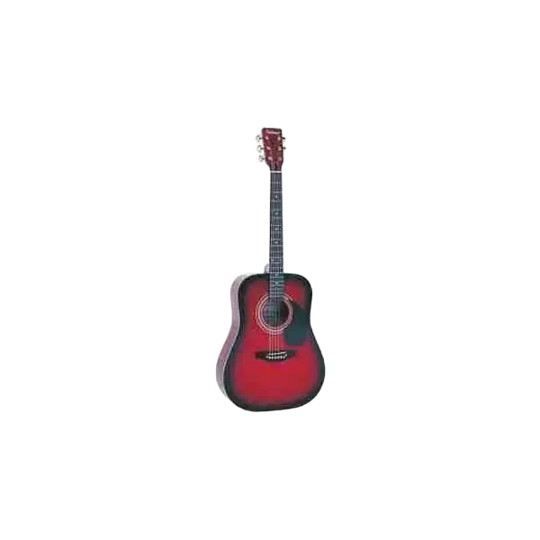 JHS Falcon FG100 طقم جيتار أكوستيك دريدنوت، أحمر