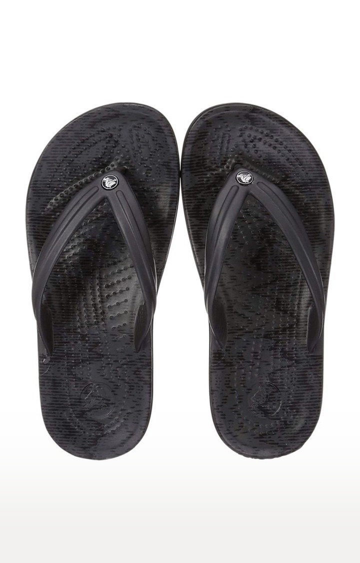 Men's Black Solid Slippers
