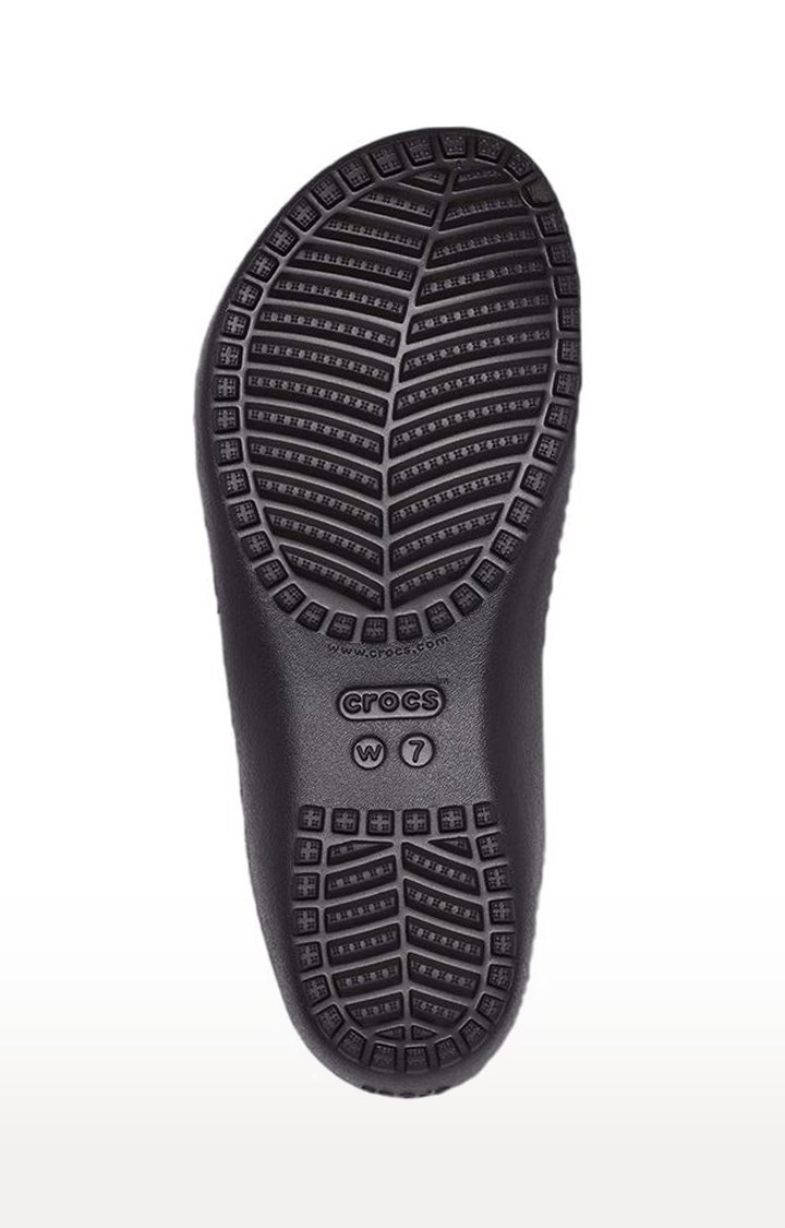 Women's Black Solid Flat Slip-ons