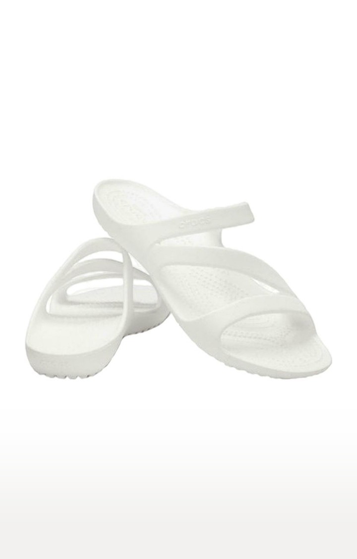 crocs Women s White Sandal Kadee II 206756