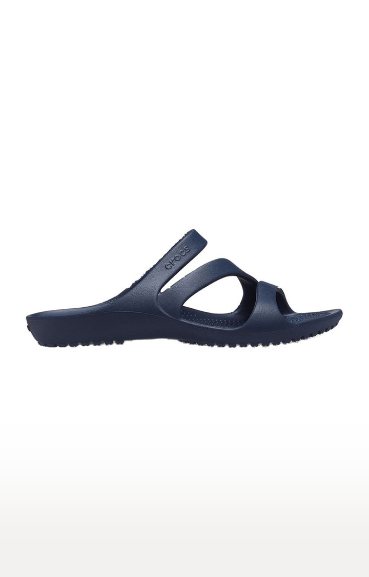 Crocs | Women's Blue Solid Flat Slip-ons 1