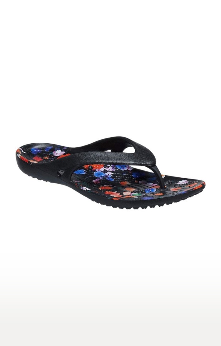 Women's Black Solid Slippers