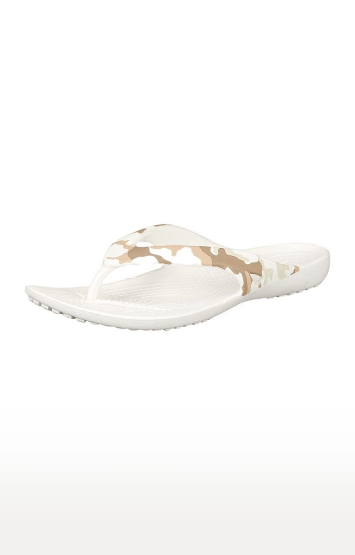 9% OFF on Crocs White Slippers & Flip Flops on Snapdeal | PaisaWapas.com