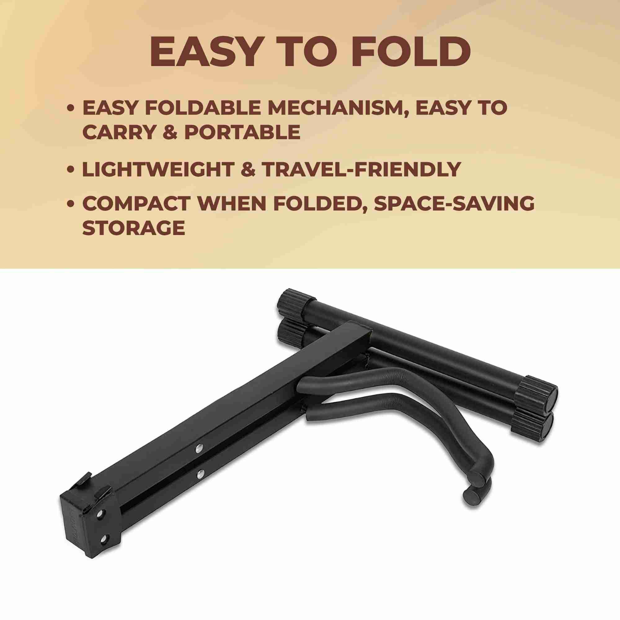 Unistar GS720 Universal A-Frame Guitar Stand for Acoustic, Electric, and Bass Guitars 3