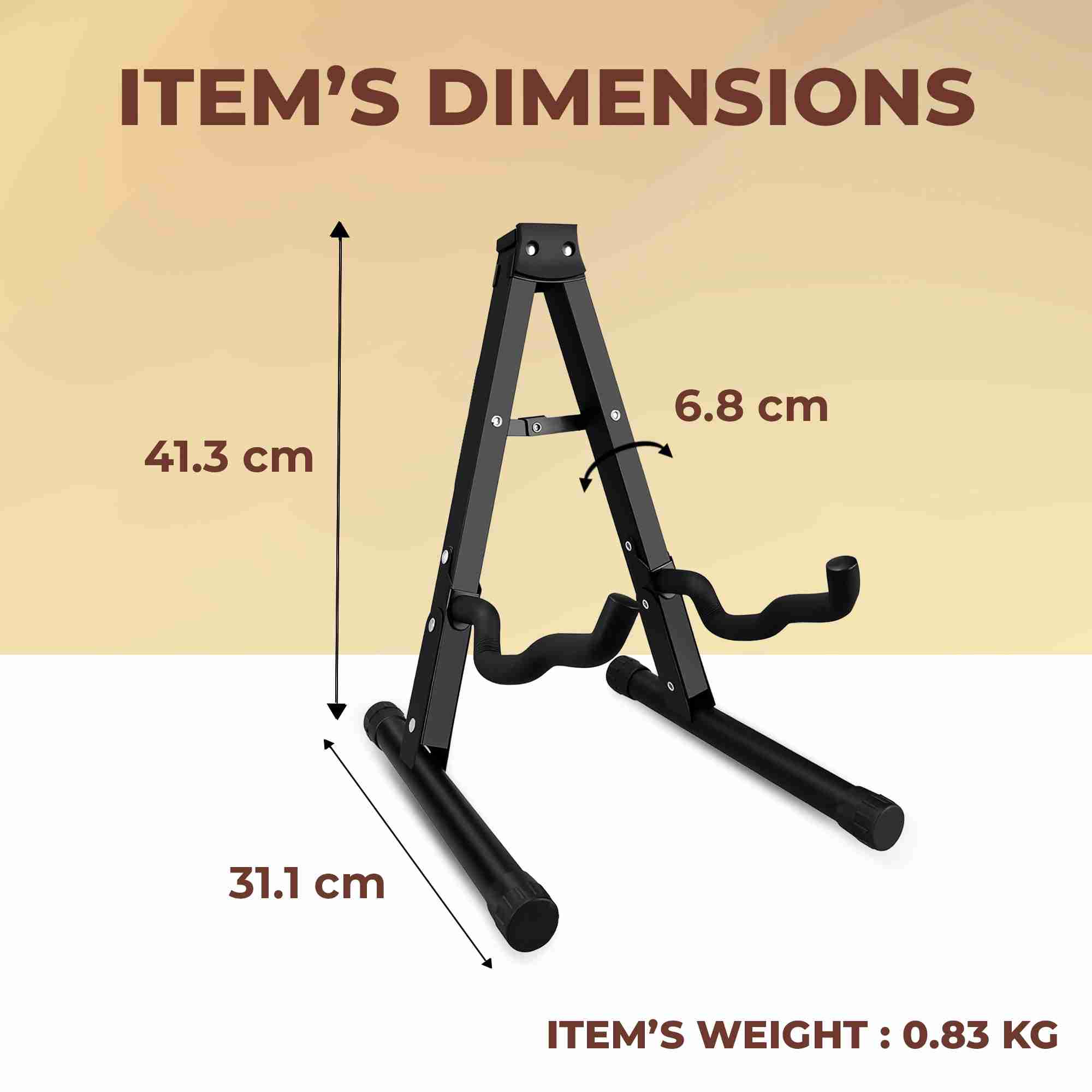 Unistar GS720 Universal A-Frame Guitar Stand for Acoustic, Electric, and Bass Guitars 2