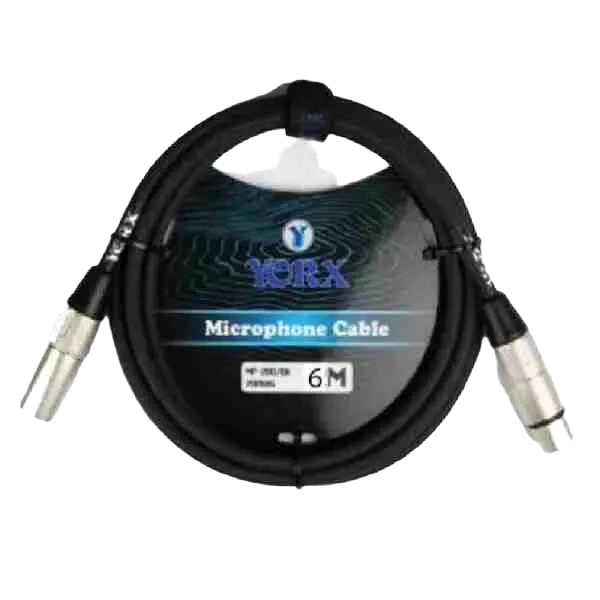 Yorx MP-280-6M كابل ميكروفون XLR متوازن احترافي، 6 أمتار، ذكر إلى أنثى