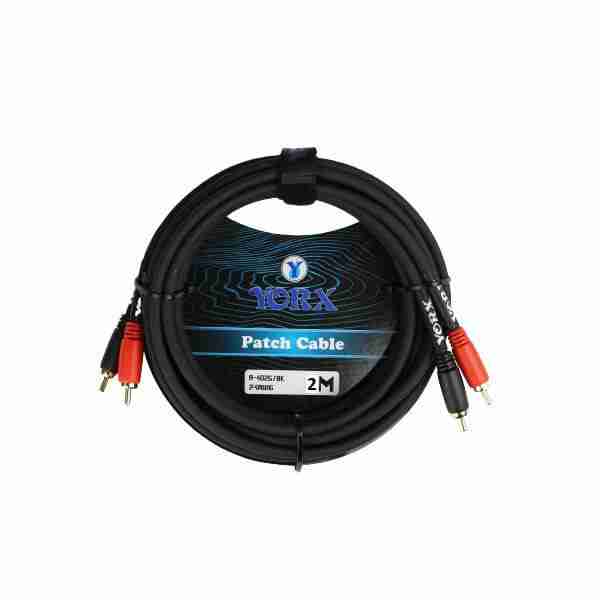 Yorx A-402G-2M RCA to RCA Stereo Audio Cable, 2m, Black 2
