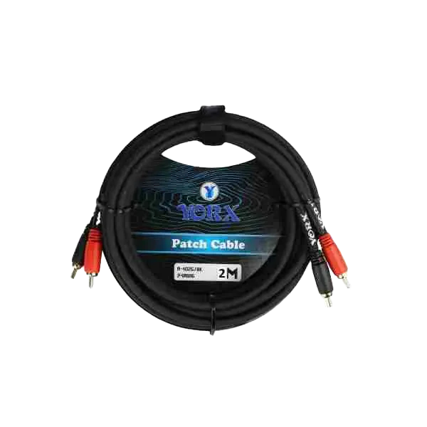 Yorx A-402G-2M RCA to RCA Stereo Audio Cable, 2m, Black 1