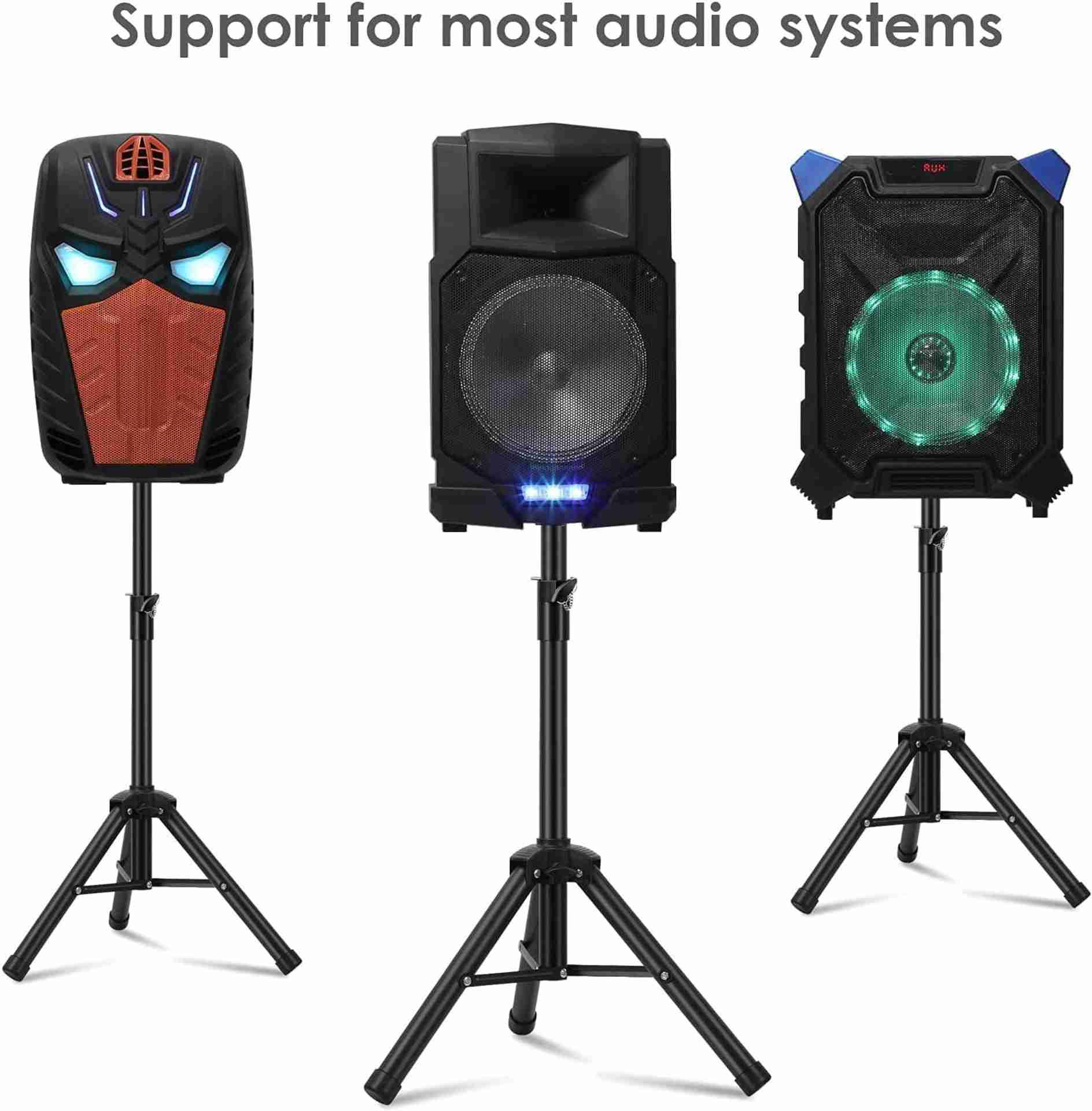 Unistar SS200 Heavy-Duty Air Cushion Speaker Stand, Adjustable Tripod for PA & DJ Speakers 4