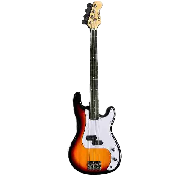 UNISTAR PB100 طقم بداية جيتار باس كهربائي بأربعة أوتار، لون Sunburst