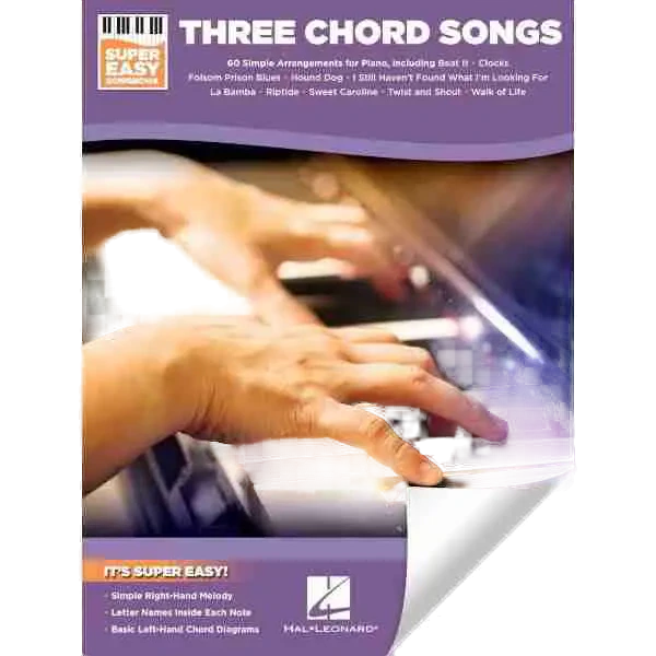 Hal Leonard كتاب أغاني الثلاثة كوردات فائق السهولة للبيانو 1