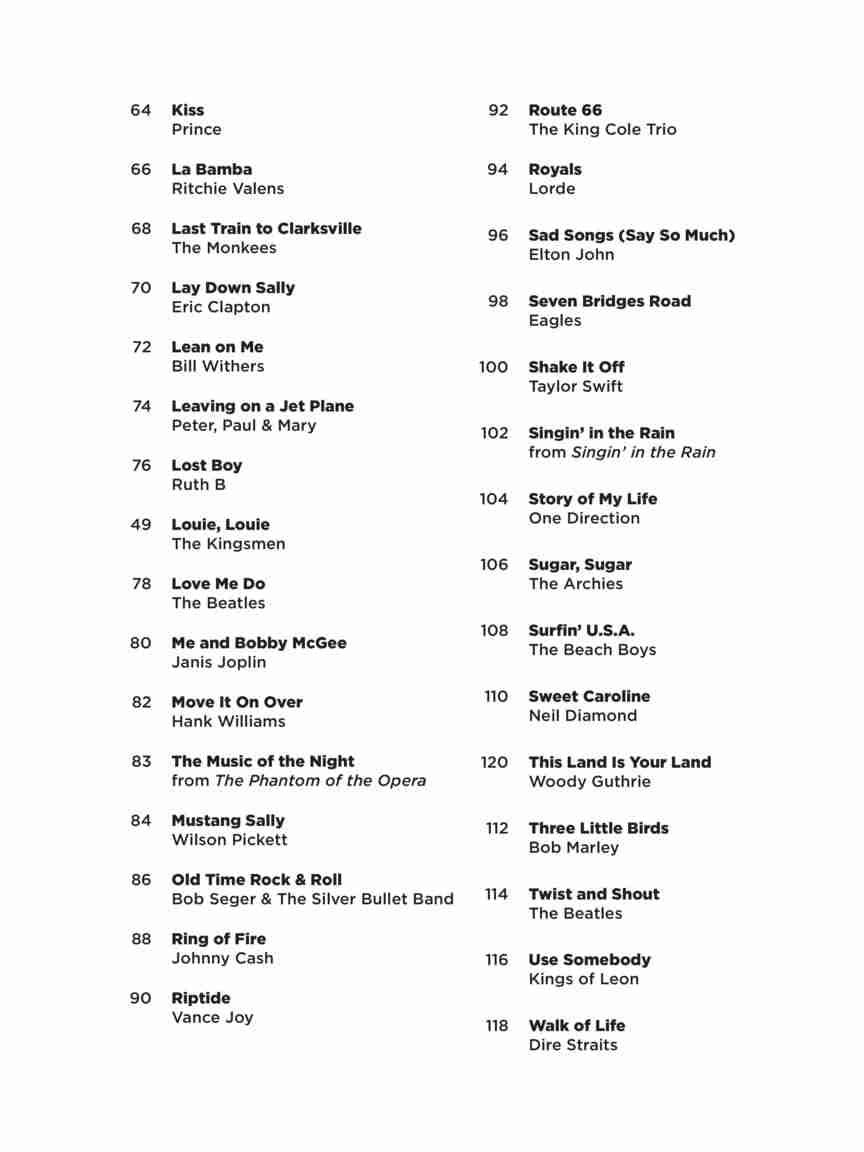 Hal Leonard كتاب أغاني الثلاثة كوردات فائق السهولة للبيانو 4