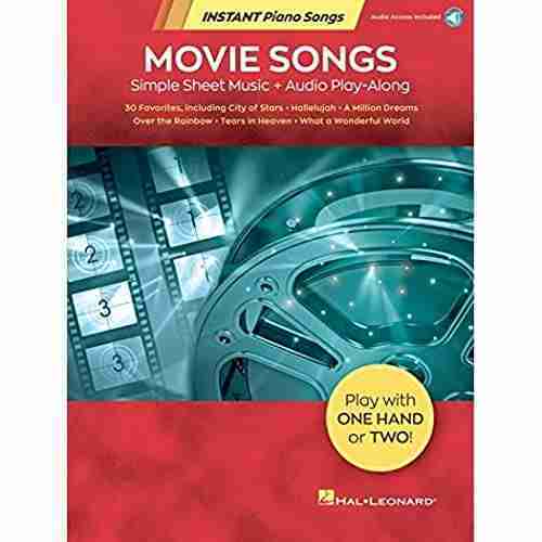 كتاب أغاني Hal Leonard Movie Songs Instant Piano Songs مع مقاطع صوتية عبر الإنترنت 3