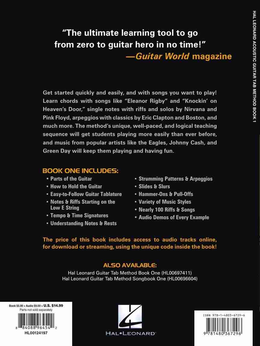 كتاب Hal Leonard Guitar Tab Method الأول للمبتدئين مع مقاطع صوتية عبر الإنترنت 2
