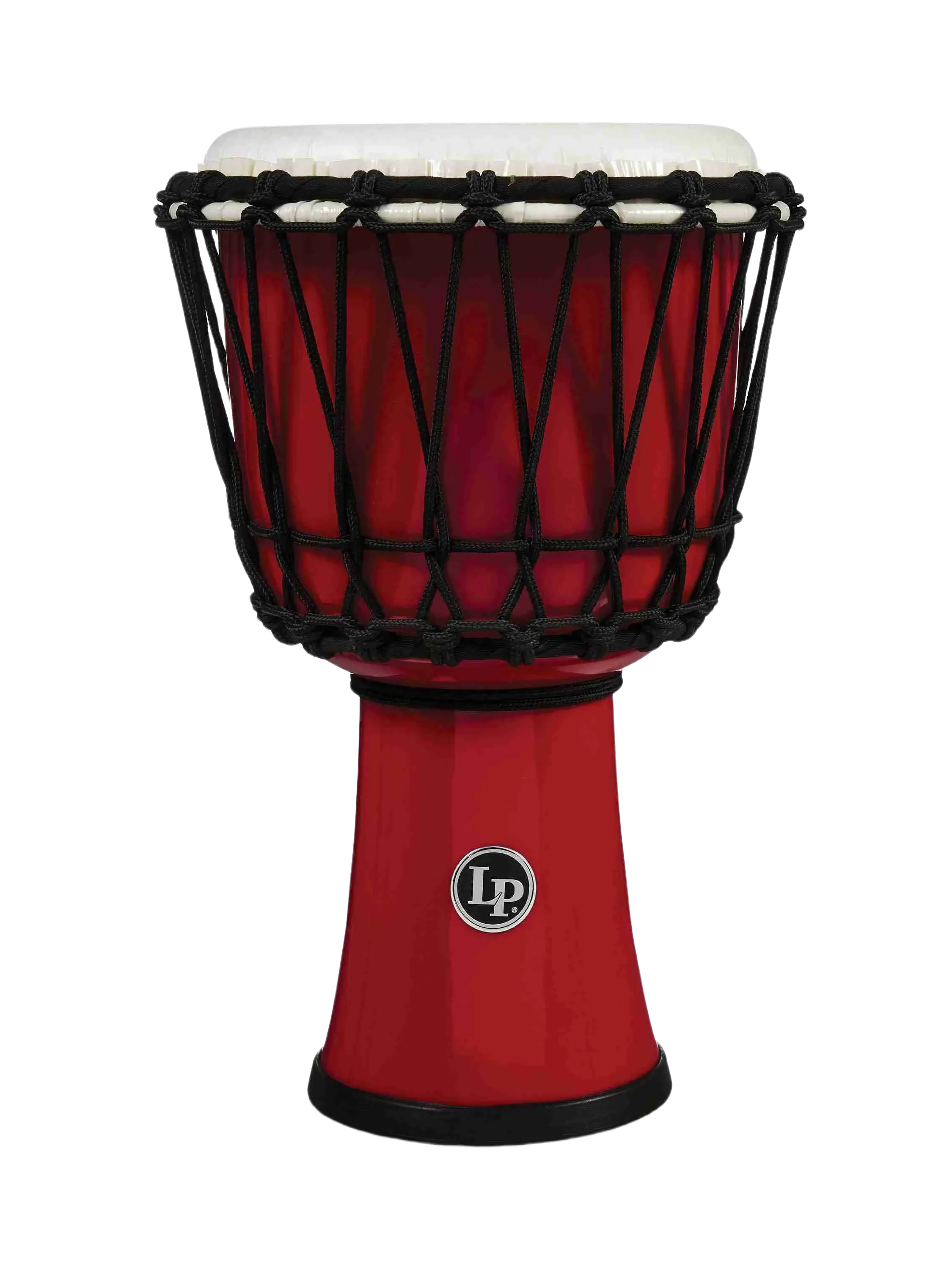 LP LP1607 Circle Djembe, 7-Inch Rope Tuned, Red with Perfect-Pitch Head