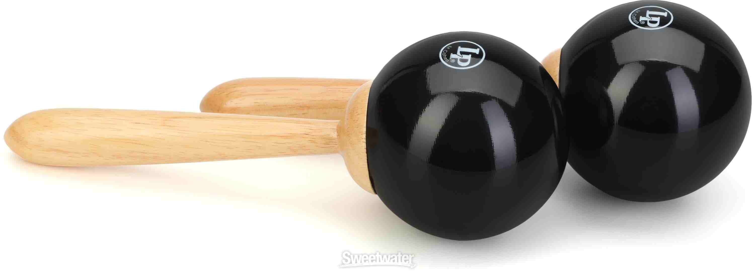 LP LP389 Fiber Maracas, Matched Pair, Black 4
