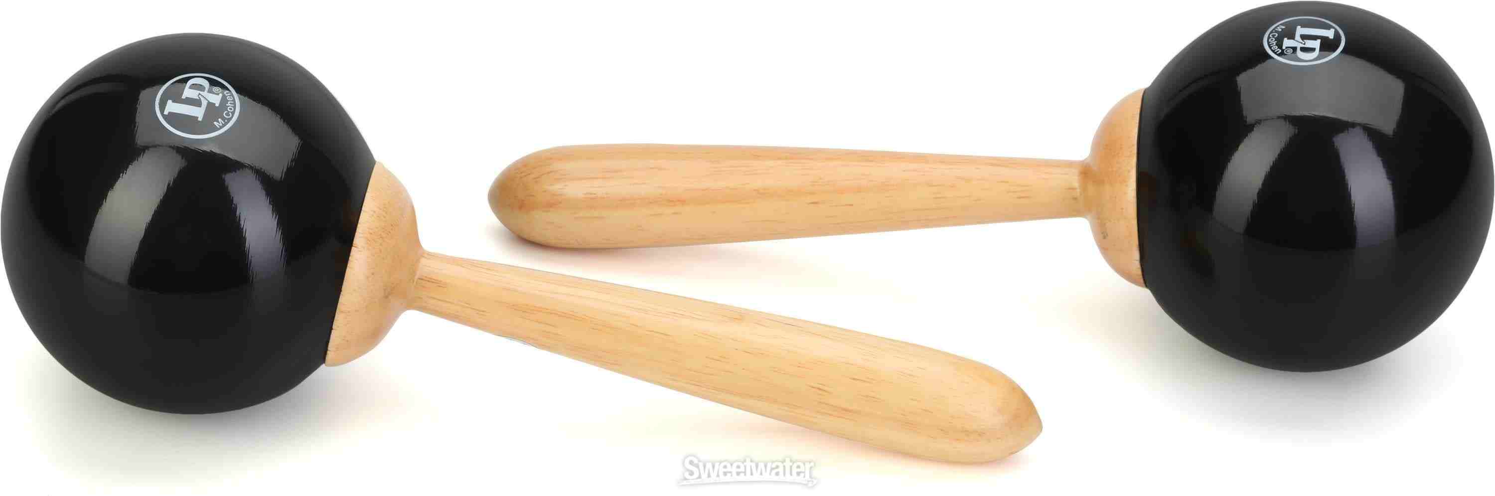 LP LP389 Fiber Maracas, Matched Pair, Black 2