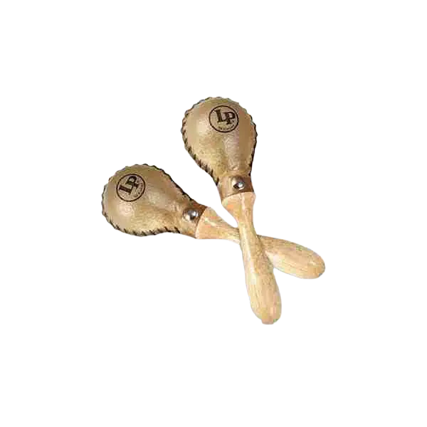 LP LP285 Mini Rawhide Maracas, Matched Pair, Natural Finish, 5.75-inch 1