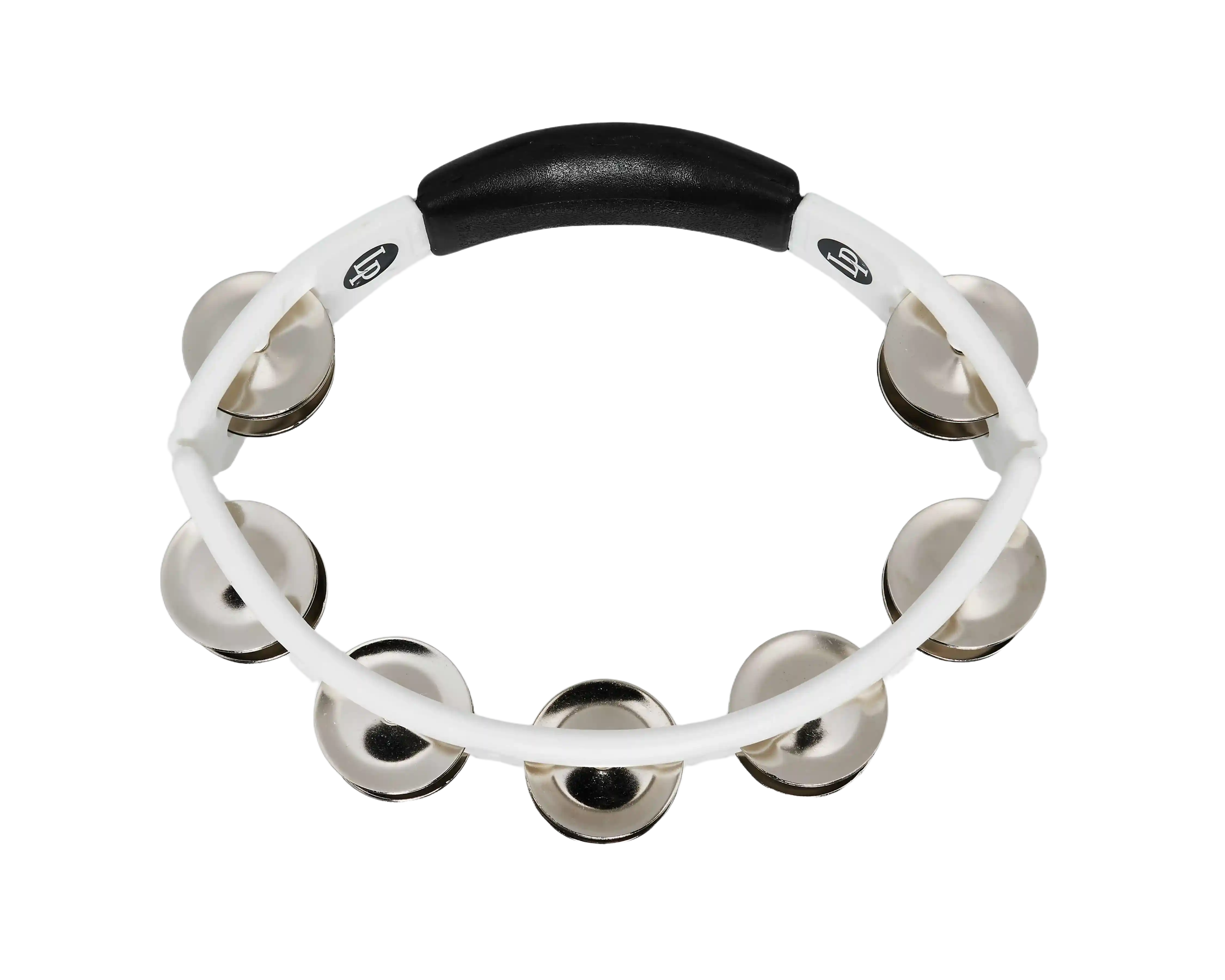 LP Cyclops LP152 Handheld Tambourine with Steel Jingles, White